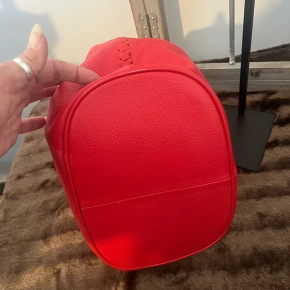 Boden Cherry Red Bucket Tassel Bag - Picture 11 of 11